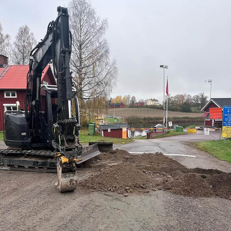 Vägarbete Grums, dikning m.m.